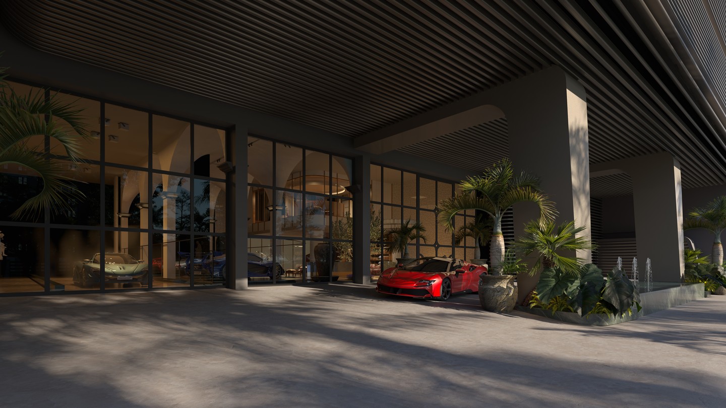 Charles II Yacht Royal Home by Okean — Porte-cochère e hall de entrada