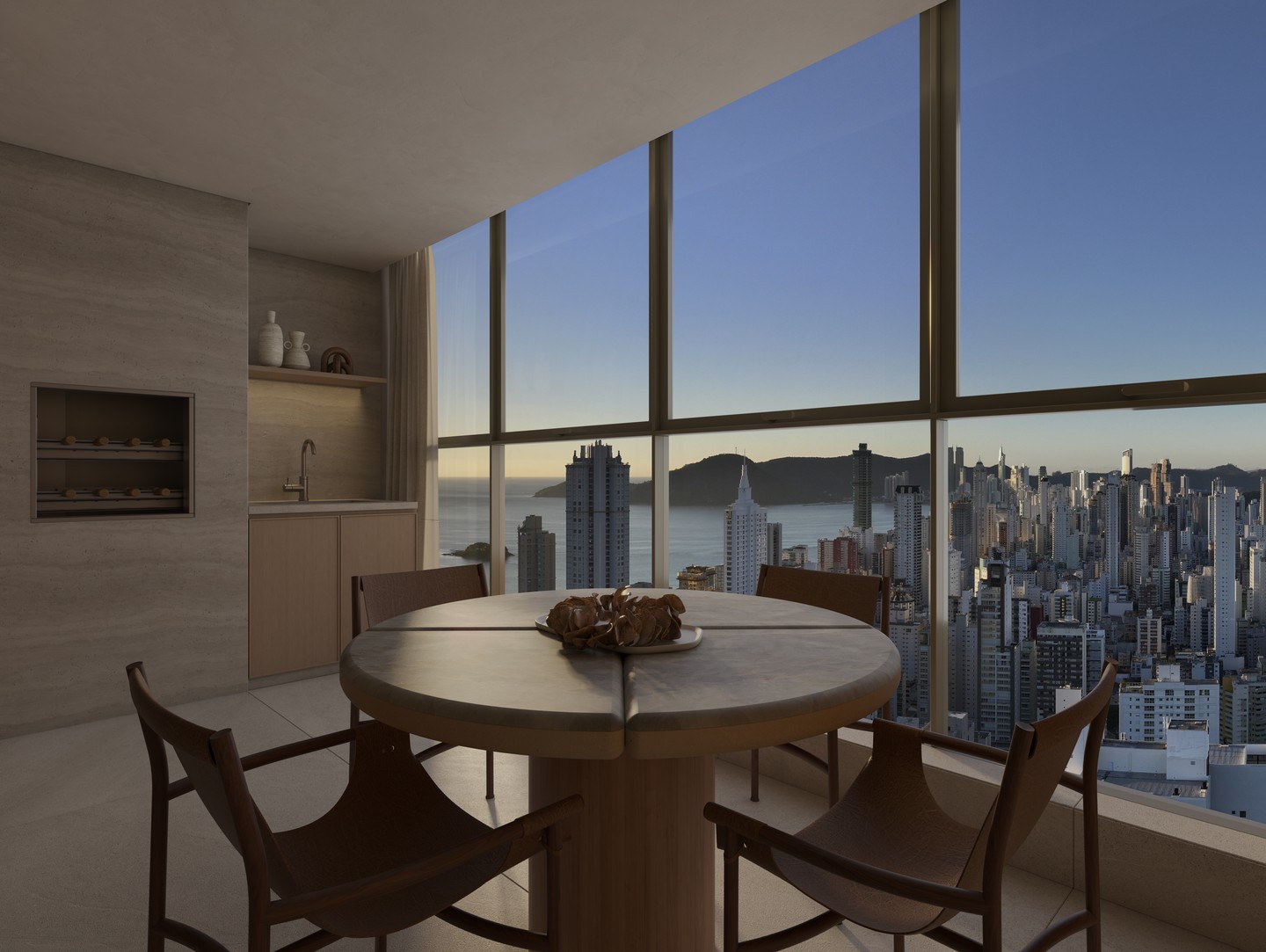 La Città by Pininfarina — Living com área gourmet