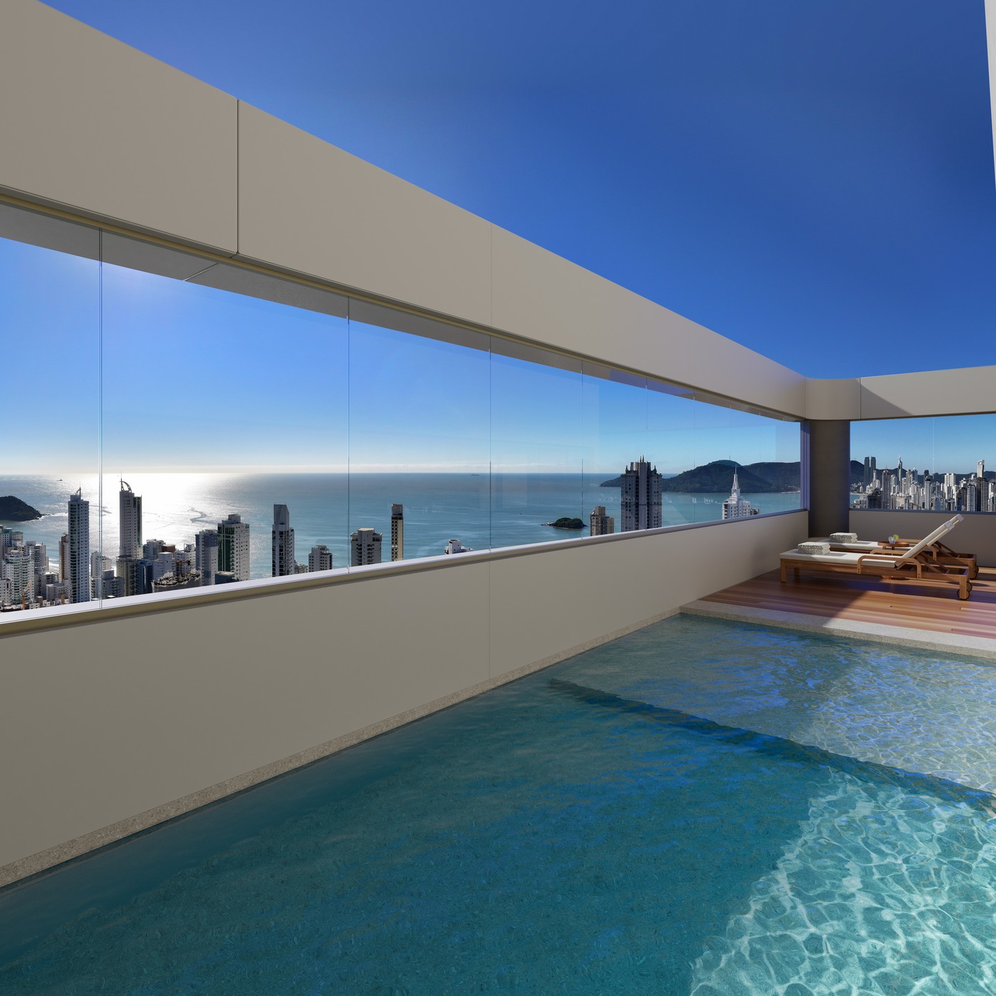 La Città by Pininfarina — Terraço com piscina