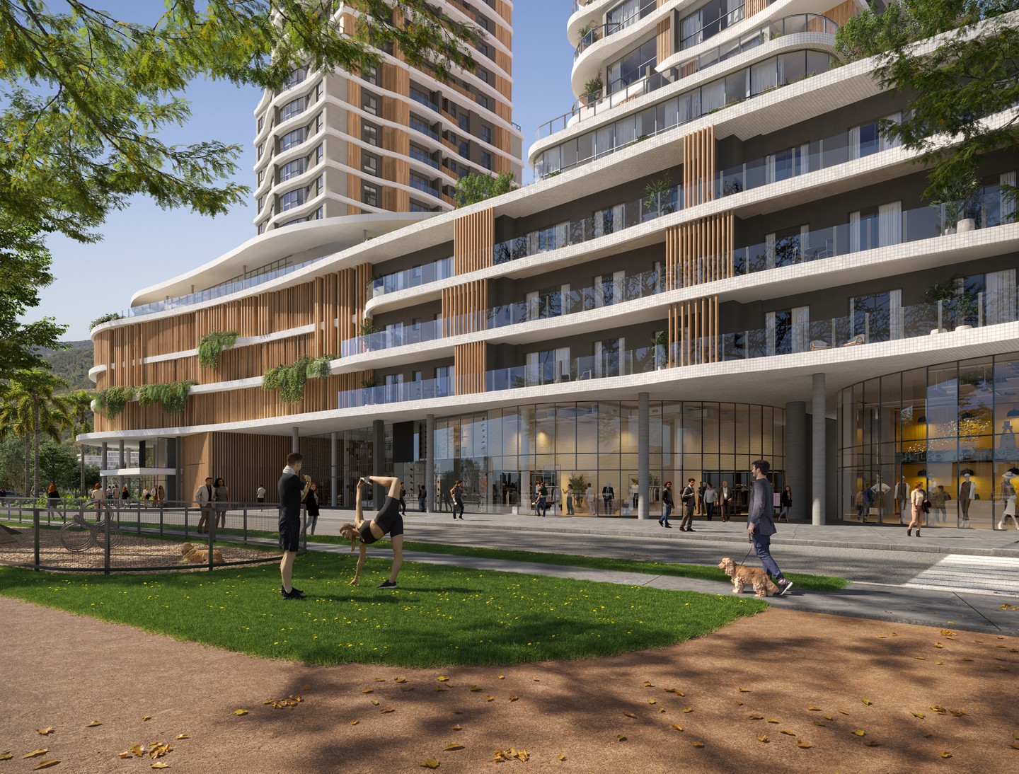 Valence Residence — Retail mall corridor