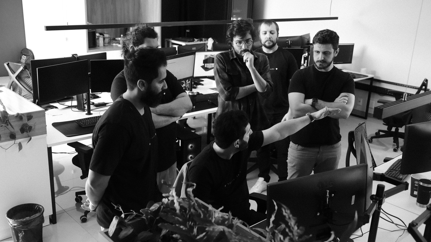 Área de trabalho do estúdio
